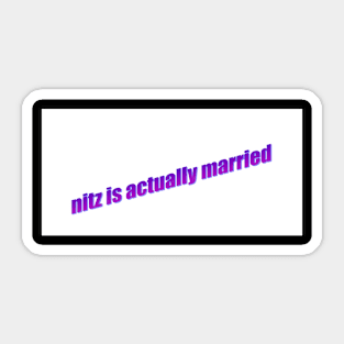 nitz is married Sticker